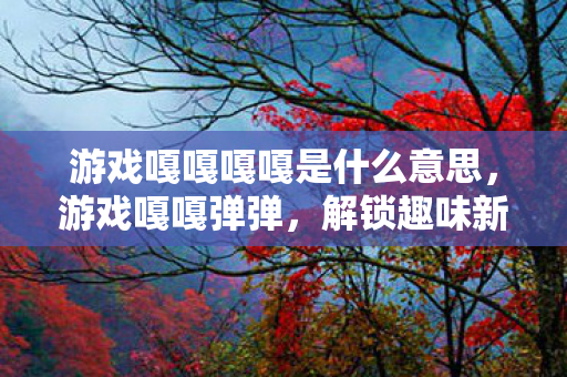 游戏嘎嘎嘎嘎是什么意思，游戏嘎嘎弹弹，解锁趣味新境界