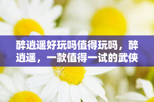 醉逍遥好玩吗值得玩吗，醉逍遥，一款值得一试的武侠网游