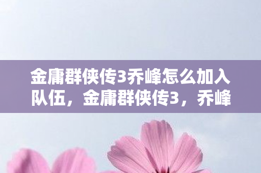 金庸群侠传3乔峰怎么加入队伍，金庸群侠传3，乔峰的传奇人生