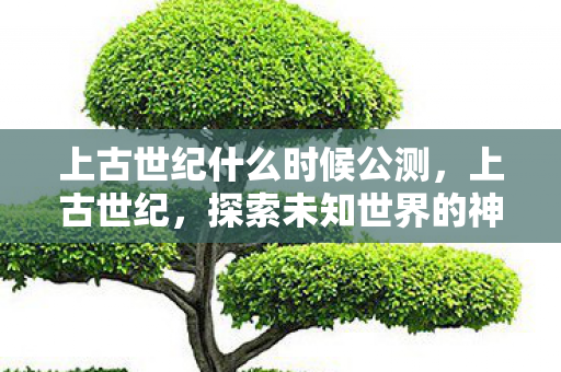 上古世纪什么时候公测，上古世纪，探索未知世界的神秘之旅