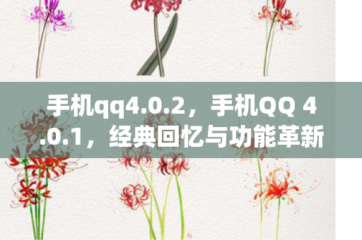 手机qq4.0.2，手机QQ 4.0.1，经典回忆与功能革新