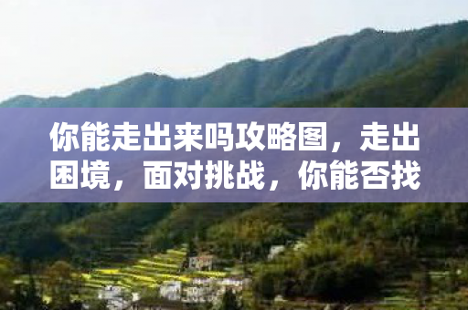 你能走出来吗攻略图,走出困境,面对挑战,你能否找到出路? 你能走出来吗攻略图,走出困境,面对挑战,你能否找到出路?