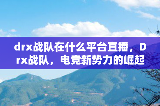 drx战队在什么平台直播，Drx战队，电竞新势力的崛起
