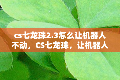 cs七龙珠2.3怎么让机器人不动，CS七龙珠，让机器人保持静止的攻略