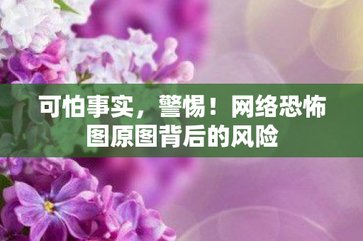 网络恐怖图原图背后的风险图片