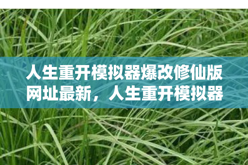 人生重开模拟器爆改修仙版网址最新图片