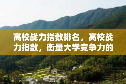 高校战力指数排名，高校战力指数，衡量大学竞争力的新维度