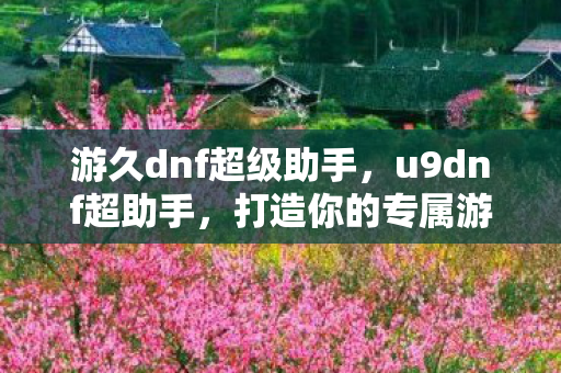 游久dnf超级助手，u9dnf超助手，打造你的专属游戏助手
