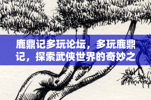 鹿鼎记多玩论坛，多玩鹿鼎记，探索武侠世界的奇妙之旅