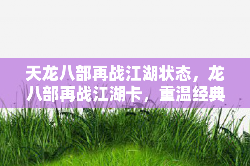 天龙八部再战江湖状态，龙八部再战江湖卡，重温经典，再战江湖