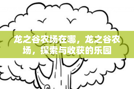 龙之谷农场在哪，龙之谷农场，探索与收获的乐园