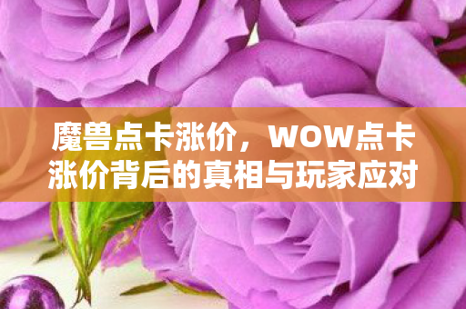 魔兽点卡涨价，WOW点卡涨价背后的真相与玩家应对之道