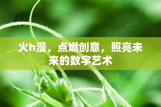 火h漫，点燃创意，照亮未来的数字艺术
