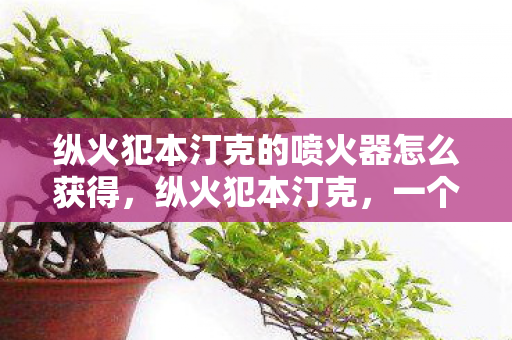 纵火犯本汀克的喷火器怎么获得，纵火犯本汀克，一个被遗忘的犯罪历史