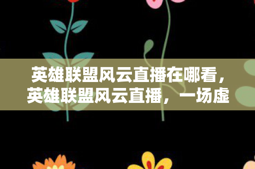 英雄联盟风云直播在哪看，英雄联盟风云直播，一场虚拟世界的盛宴