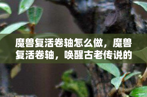 魔兽复活卷轴怎么做,魔兽复活卷轴,唤醒古老传说的神秘力量 魔兽复活卷轴怎么做,魔兽复活卷轴,唤醒古老传说的神秘力量