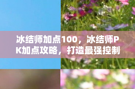 冰结师加点100,冰结师PK加点攻略,打造最强控制系法师 冰结师加点100,冰结师PK加点攻略,打造最强控制系法师