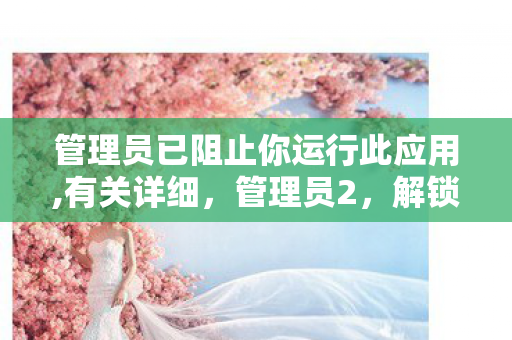 管理员已阻止你运行此应用,有关详细,管理员2,解锁数字时代下的管理新境界 管理员已阻止你运行此应用,有关详细,管理员2,解锁数字时代下的管理新境界