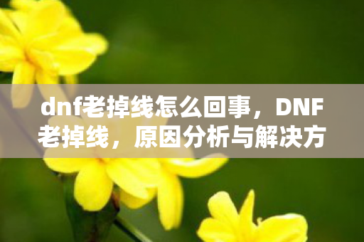 dnf老掉线怎么回事，DNF老掉线，原因分析与解决方案