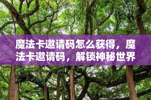 魔法卡邀请码怎么获得，魔法卡邀请码，解锁神秘世界的钥匙
