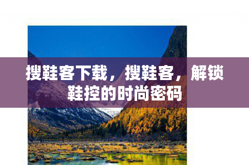 搜鞋客下载，搜鞋客，解锁鞋控的时尚密码