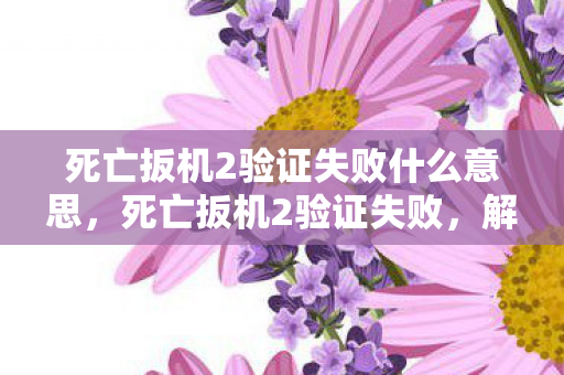 死亡扳机2验证失败什么意思,死亡扳机2验证失败,解决之道与游戏体验提升 死亡扳机2验证失败什么意思,死亡扳机2验证失败,解决之道与游戏体验提升