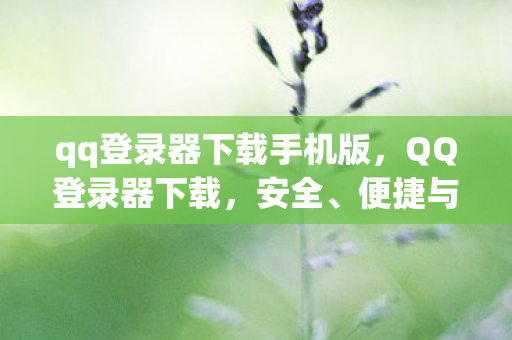 qq登录器下载手机版图片
