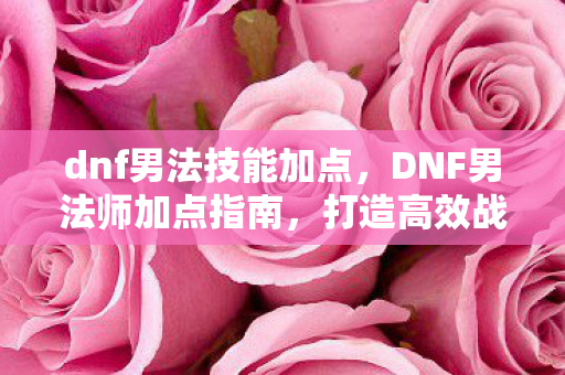 dnf男法技能加点，DNF男法师加点指南，打造高效战斗力的关键