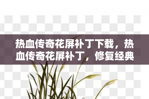 热血传奇花屏补丁下载,热血传奇花屏补丁,修复经典,重温传奇 热血传奇花屏补丁下载,热血传奇花屏补丁,修复经典,重温传奇