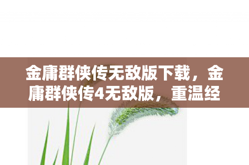 金庸群侠传无敌版下载图片