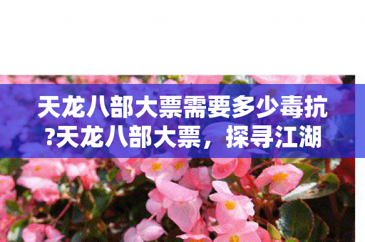 天龙八部大票需要多少毒抗?天龙八部大票，探寻江湖背后的故事与魅力