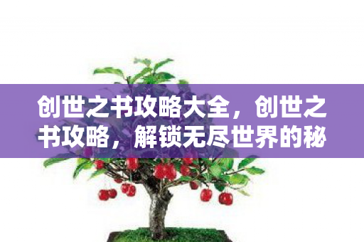 创世之书攻略大全，创世之书攻略，解锁无尽世界的秘密