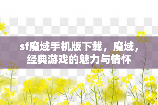 经典游戏的魅力与情怀图片