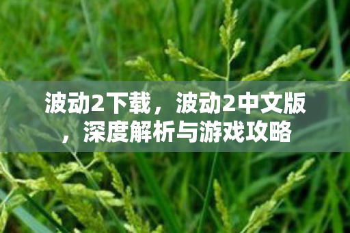 波动2下载，波动2中文版，深度解析与游戏攻略