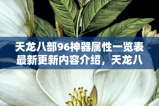 天龙八部96神器属性一览表最新更新内容介绍，天龙八部，揭秘96神器属性之奥秘