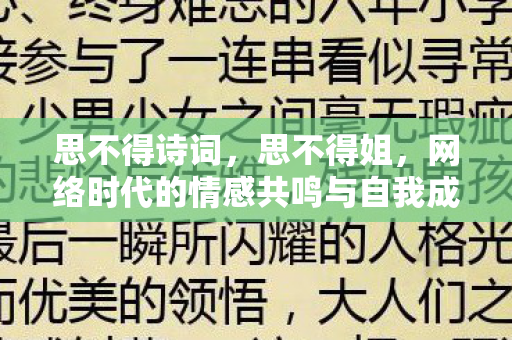 网络时代的情感共鸣与自我成长图片