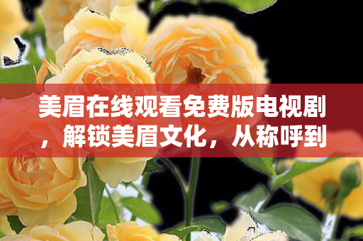 美眉在线观看免费版电视剧,解锁美眉文化,从称呼到网络现象的演变 美眉在线观看免费版电视剧,解锁美眉文化,从称呼到网络现象的演变