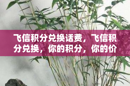飞信积分兑换话费，飞信积分兑换，你的积分，你的价值！