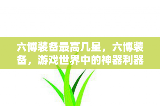 六博装备最高几星，六博装备，游戏世界中的神器利器