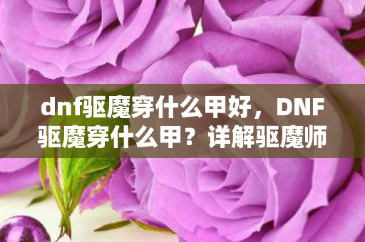 dnf驱魔穿什么甲好，DNF驱魔穿什么甲？详解驱魔师装备选择