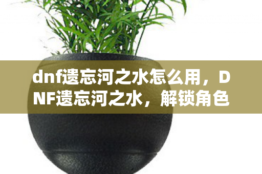 dnf遗忘河之水怎么用,DNF遗忘河之水,解锁角色重生与无限可能的神秘之水 dnf遗忘河之水怎么用,DNF遗忘河之水,解锁角色重生与无限可能的神秘之水