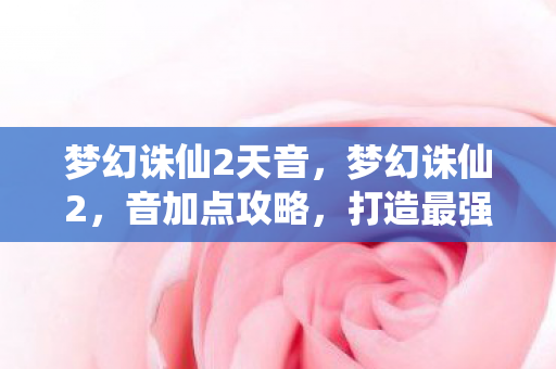 梦幻诛仙2天音，梦幻诛仙2，音加点攻略，打造最强音系角色