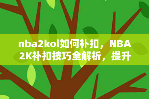 nba2kol如何补扣，NBA2K补扣技巧全解析，提升你的游戏水平