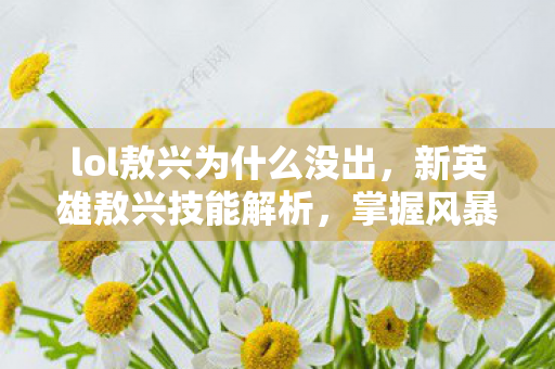 lol敖兴为什么没出,新英雄敖兴技能解析,掌握风暴之力的神秘法师 lol敖兴为什么没出,新英雄敖兴技能解析,掌握风暴之力的神秘法师