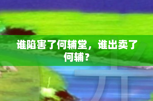 谁陷害了何辅堂，谁出卖了何辅？