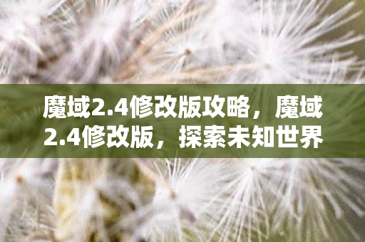 魔域2.4修改版攻略,魔域2.4修改版,探索未知世界的奇幻之旅 魔域2.4修改版攻略,魔域2.4修改版,探索未知世界的奇幻之旅