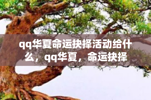 qq华夏命运抉择活动给什么,qq华夏,命运抉择 qq华夏命运抉择活动给什么,qq华夏,命运抉择