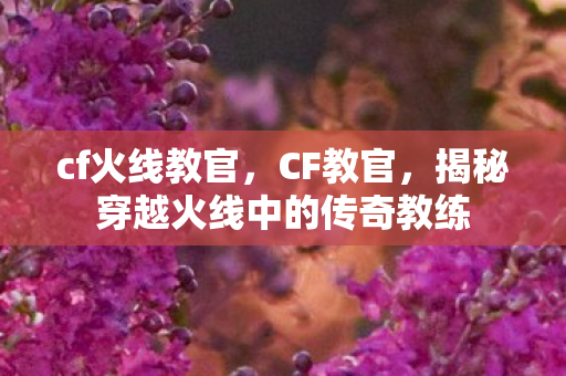 cf火线教官,CF教官,揭秘穿越火线中的传奇教练 cf火线教官,CF教官,揭秘穿越火线中的传奇教练