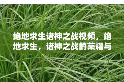 绝地求生诸神之战视频，绝地求生，诸神之战的荣耀与策略