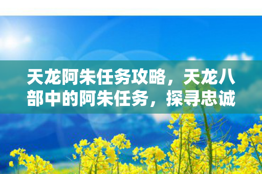 天龙阿朱任务攻略，天龙八部中的阿朱任务，探寻忠诚与牺牲的边界